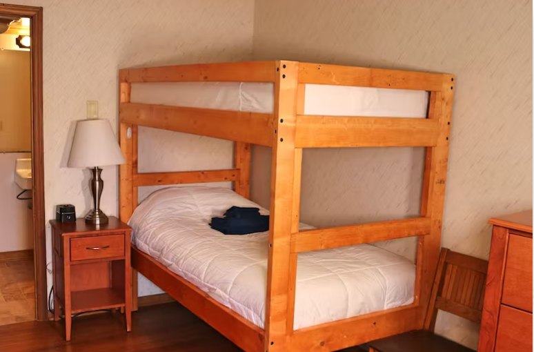 A room, dorm style and deliberately shared